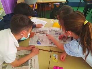 La Semaine de la presse et des médias  à l’école avec une classe de CE2