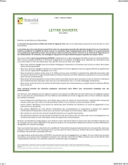 Interfel : une lettre ouverte à Emmanuel Macron