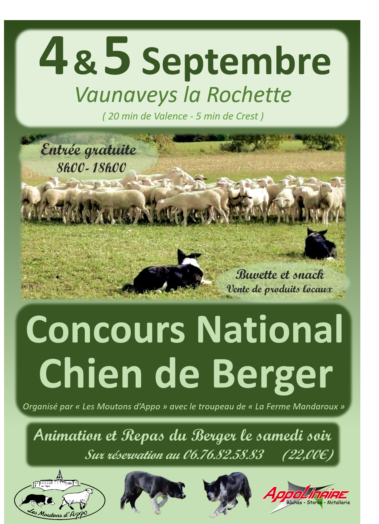 Chiens de bergers : concours national les 4 et 5 septembre à Vaunaveys-la-Rochette