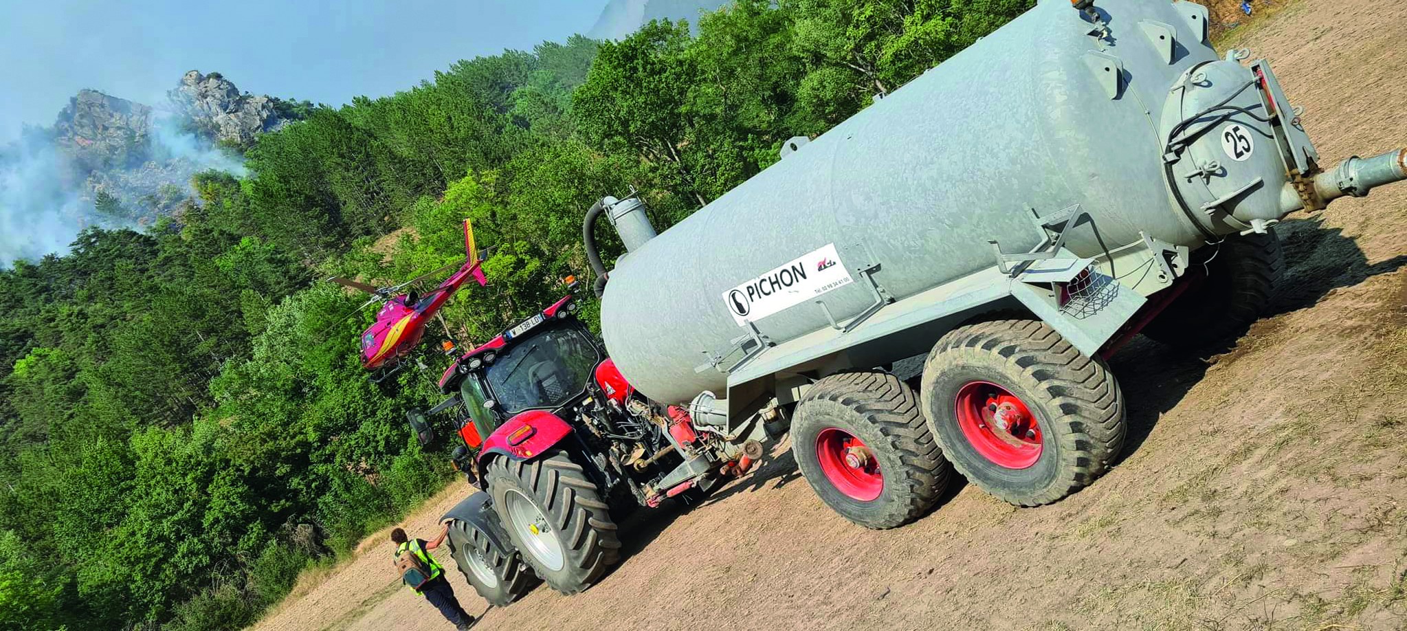 La présidente du Département salue la mobilisation des agriculteurs aux côtés des pompiers