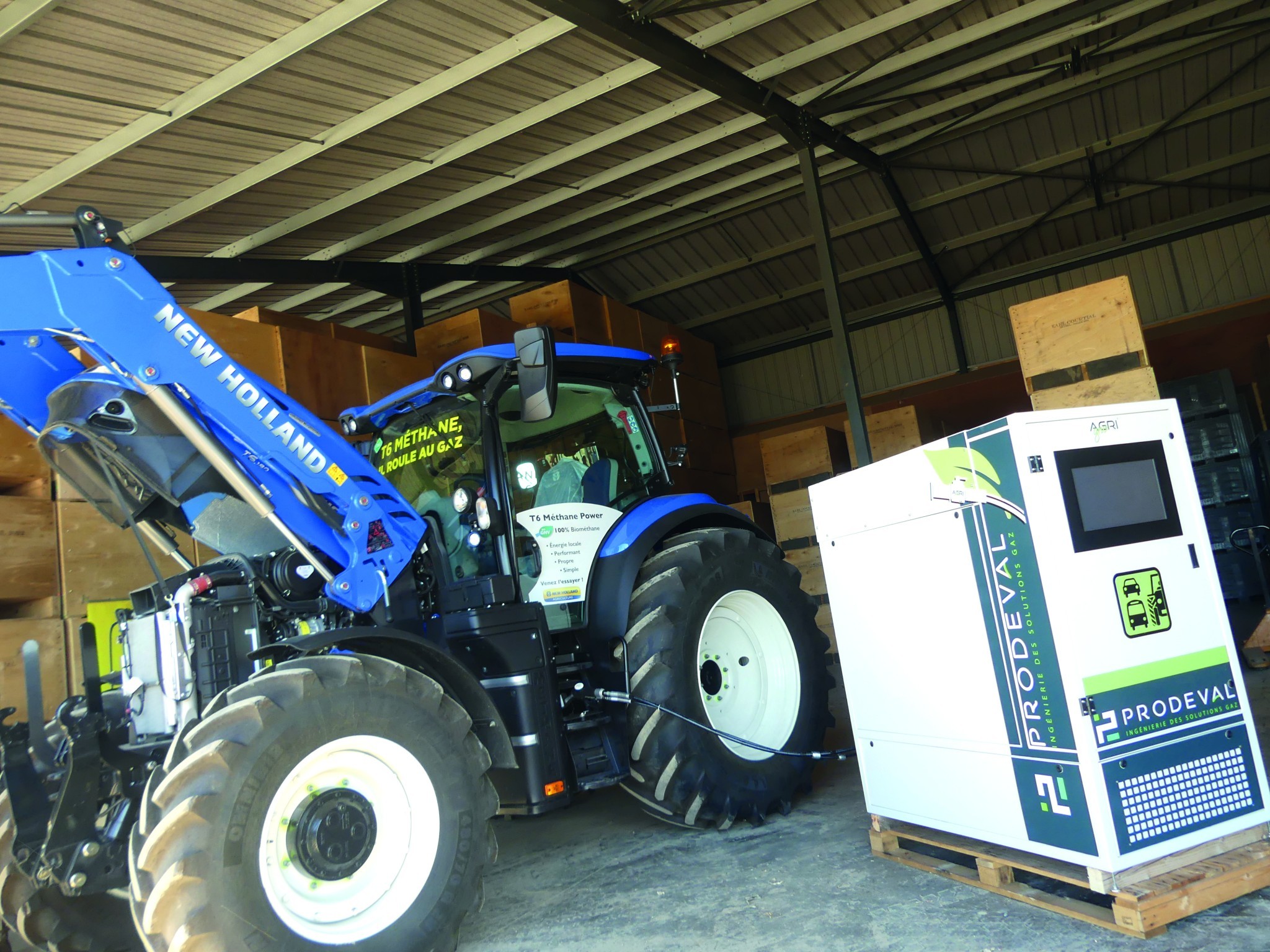 Un tracteur méthane unique au monde