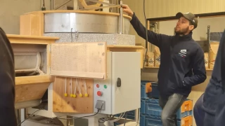 Thomas Brun peut produire jusqu’à 200 kg de farine par jour.