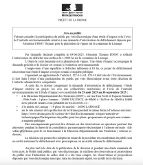 Avis au public