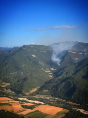 À Die, 1 400 hectares touchés,  375 pompiers mobilisés 
